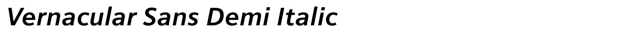 Vernacular Sans Demi Italic image